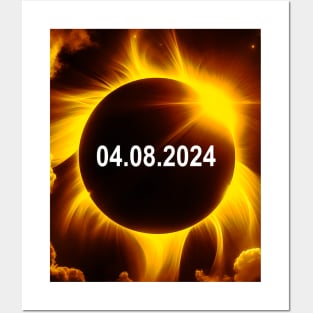 Total Solar Eclipse April 8, 2024 American Eclipse Posters and Art